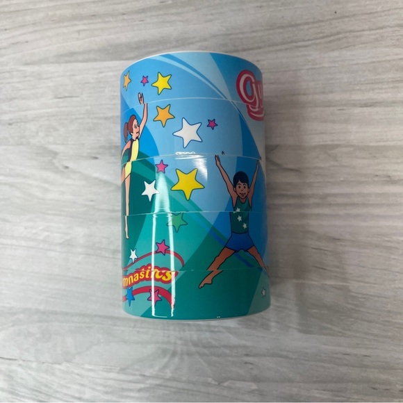 Vintage Gymnastics Swivel Rotating Puzzle Plastic Small Cup - Picture 4 of 10